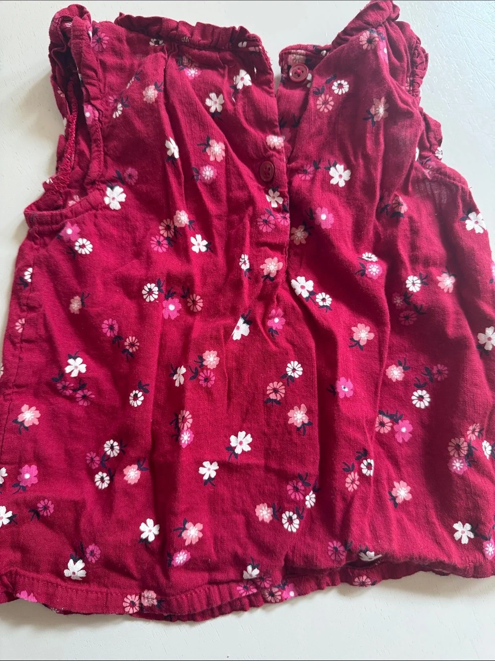 Old Navy Toddler Girls' Burgundy Floral Tank Top
